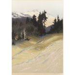 Oscar Droege (1898-1982) Spring in the Tyrol signed in pencil (lower right) woodcut 36 x 24cm.