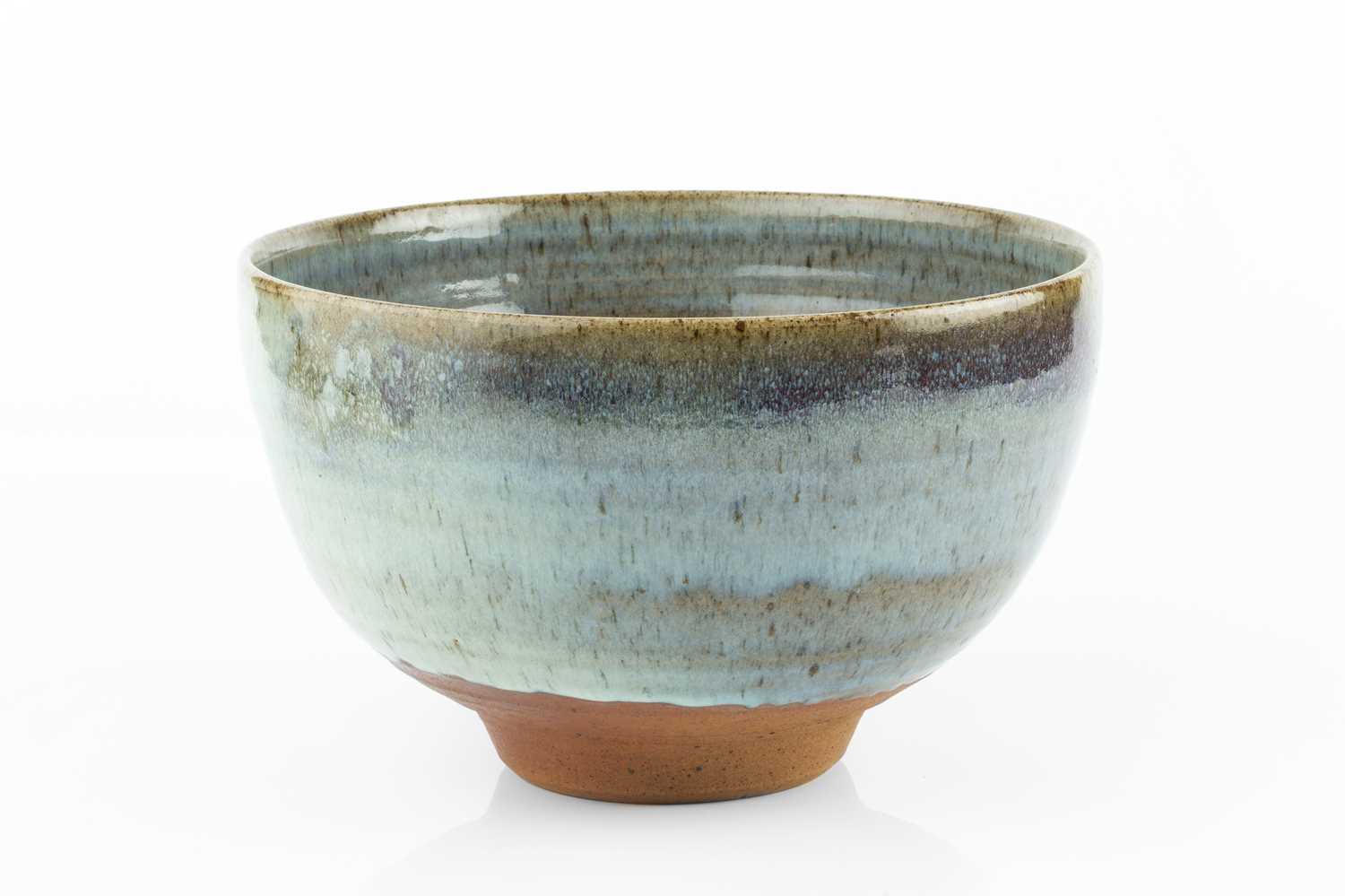 Ray Finch (1914-2012) at Winchcombe Pottery Large bowl blue glaze impressed potter's seal 16cm high, - Image 2 of 3