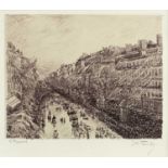 Camille Pissarro (1830-1903) and William Georges Thornley (1857-1935) Boulevard Montmartre signed in