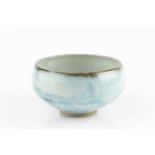 David Leach (1911-2005) Bowl light blue glaze impressed potter's seal 10cm high, 17.5cm diameter.