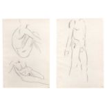 Eric Gill (1882-1940) Two pairs of male nudes from Eric Gill, First Nudes, 1951 each sheet 25 x