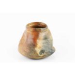 Janet Leach (1918-1997) at Leach Pottery Vessel raku, twisted form impressed potter's and pottery