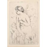 After Pierre-Auguste Renoir (1841-1919) Baigneuse debout, a mi-jambes etching 18 x 11cm.
