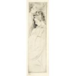Paul César Helleu (1859-1927) Deux Femmes signed in pencil (in the margin) drypoint 31 x 7.5cm.