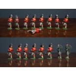 17 Britains Seaforth Highlanders (c.1903) consisting of 12 good figures, 2 pipers and 3 damaged