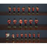 Britains set 37, Full Band of the Coldstream Guards, mainly on oval bases (c.1896) (21 figures)