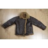 An Irving RAF sheepskin flying jacket by Aviation Leathercraft, 56cm across the chestCondition