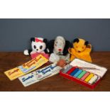A vintage set of Sooty, Sweep and Sue hand puppets, by the Chad Valley Co. Ltd, Sweep with a working
