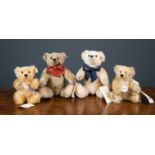 A group of four modern Steiff bears of various colours, two 1847-1997 Anniversary bears and two 2002