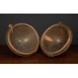 A pair of brass American headlights 28cm diameter x approximately 19cm deep (2)Condition report: