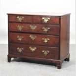 A George III mahogany chest of drawers,