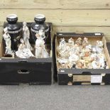 Two boxes of china, to include Harmony Kingdom miniature figures,