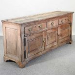 An 18th century oak dresser base,