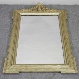 An early 20th century gilt framed wall mirror,