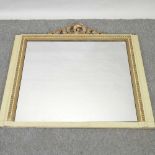 A 19th century gilt framed over mantel mirror,