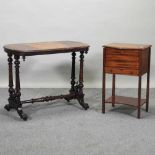 A Victorian inlaid games table,