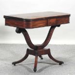 A Regency mahogany tea table,