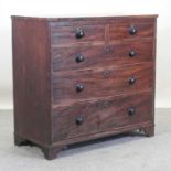 A George III mahogany chest of drawers,