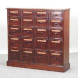 A part 19th century mahogany apothecary cabinet, fitted with an arrangement
