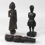 A small carved tribal figure,