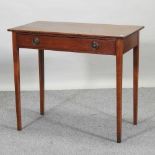 A George III oak side table,