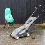 A Black & Decker electric lawnmower,