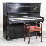 An early 20th century Bechstein ebonised upright piano,