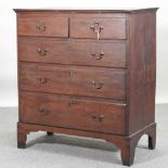 A George III oak chest,