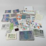 A collection of early 20th century German banknotes,