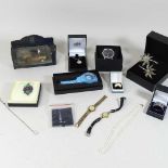 A collection of various watches and costume jewellery