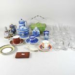 A collection of china and glassware,