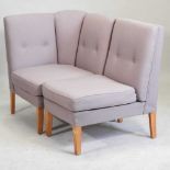 A mid 20th century upholstered corner sofa,