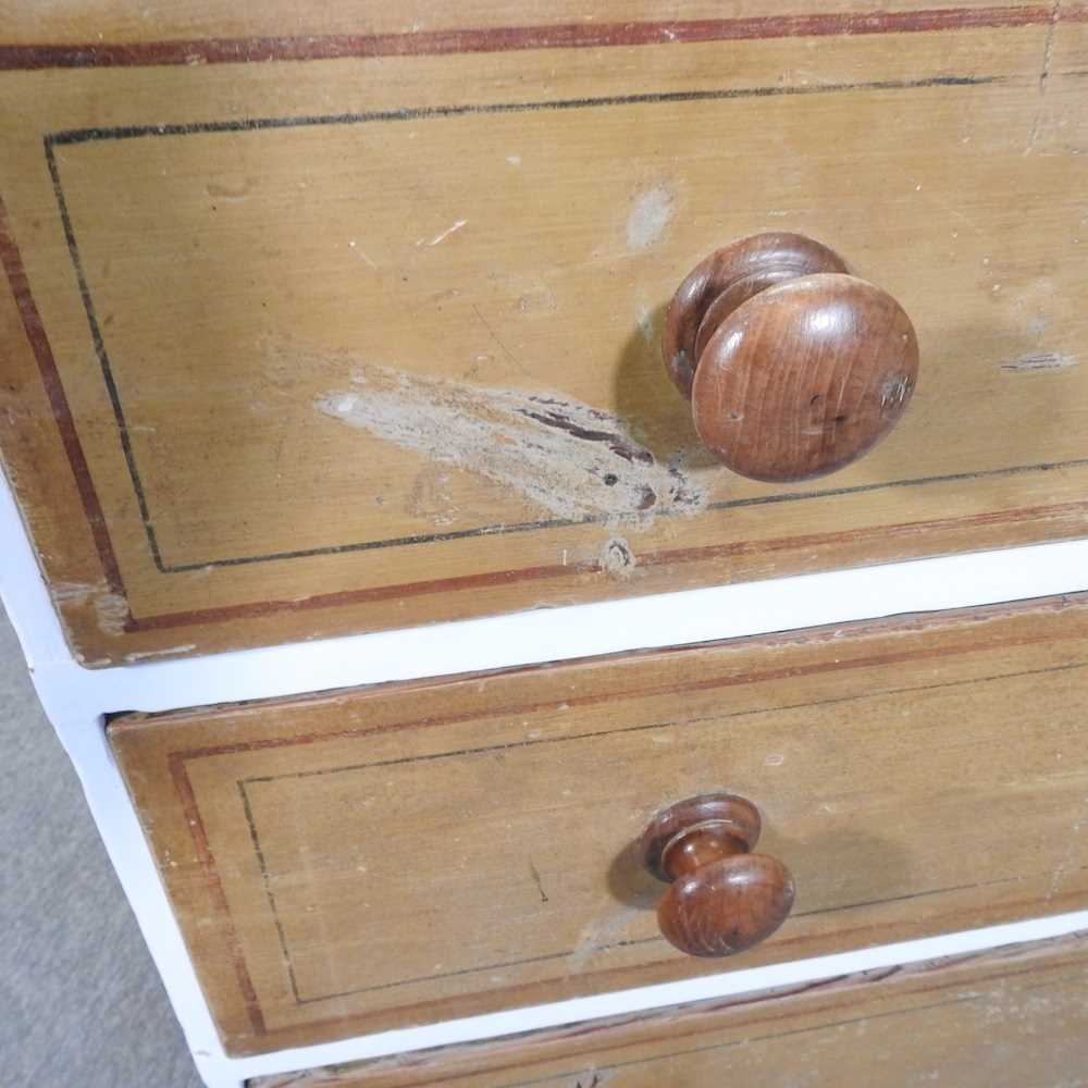 A painted and pine chest of drawers, - Image 3 of 8