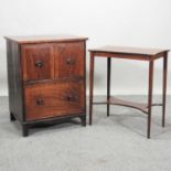 A George III mahogany and strung commode chest,