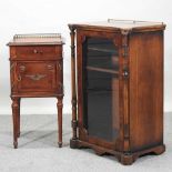 A Victorian walnut pier cabinet,