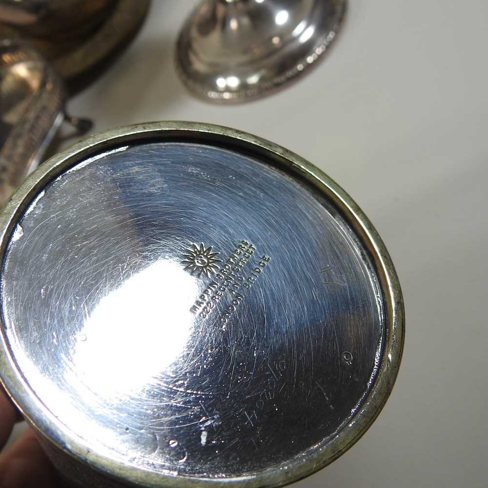 A collection of 19th century and later silver and plated items, - Image 6 of 8