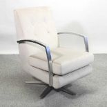 A contemporary swivel desk chair,