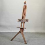 A wooden artist's easel