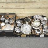 A collection of 19th century and later silver plate