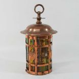 An early 20th century Arts and Crafts copper lantern,