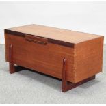 A 1970's teak blanket box,