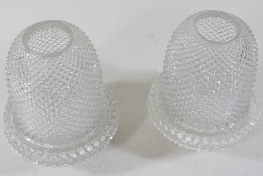 A pair of rare Victorian moulded glass Clarkes Cricklite nightlights, - Image 3 of 3