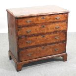 An antique walnut chest,