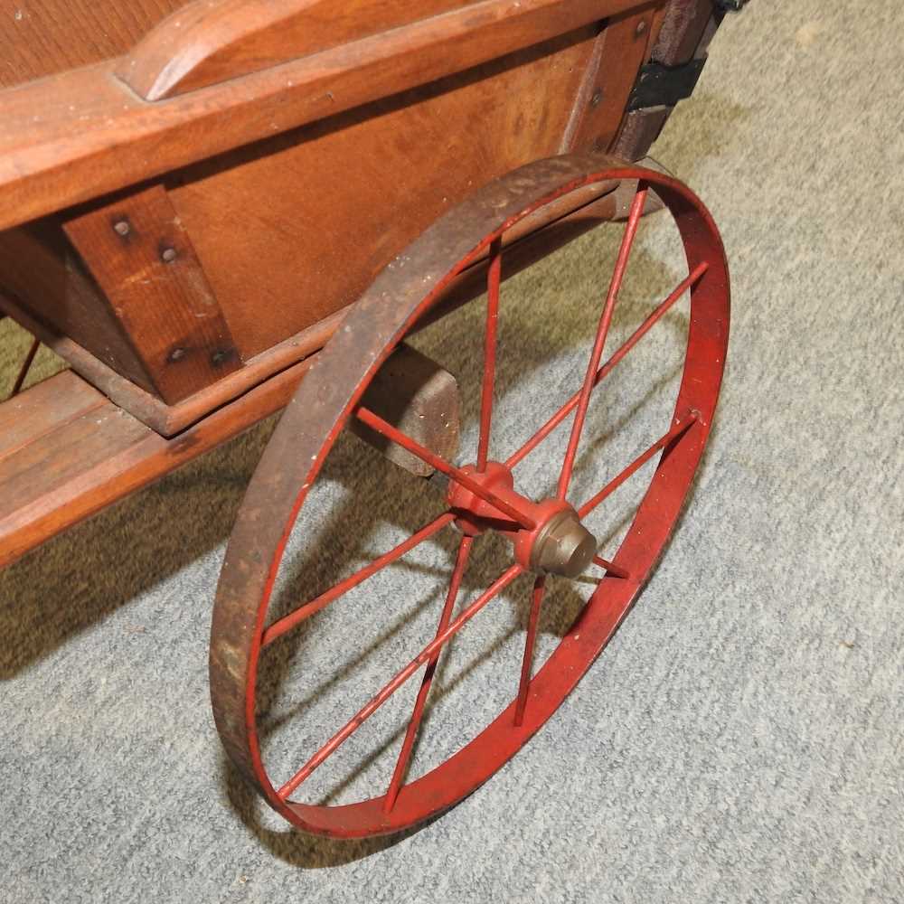 A 20th century children's pull-along model horse and cart - Image 6 of 6