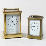 A 20th century German brass cased carriage clock,
