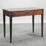 An 18th century mahogany side table,