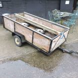 A single axle car trailer