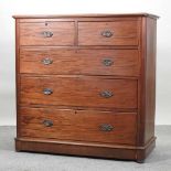 A Victorian mahogany chest of drawers,