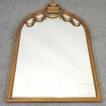 A mid 20th century gilt framed wall mirror,