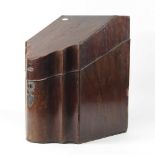 A George III mahogany knife box,